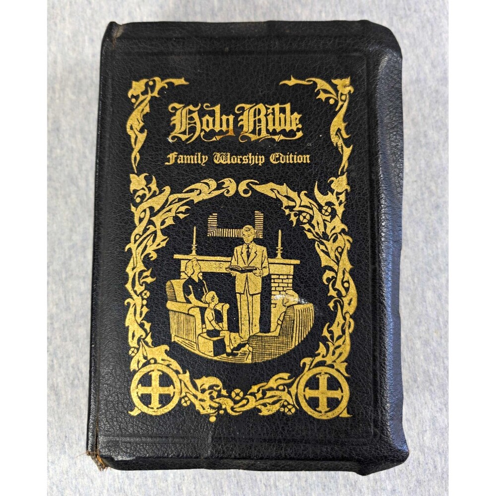 Holy Bible Family Worship Edition - Leather Cover 1962 Nashville Bible House